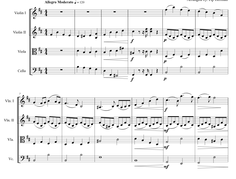 里丁 小提琴协奏曲 Op.35 Herman改编 官方原版 弦乐四重奏 总谱+分谱 有试听