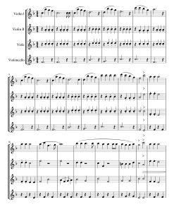 铃儿响叮当 Jingle Bells 弦乐四重奏 总谱+分谱  有试听  自动发货-云音圈