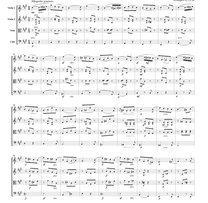 门德尔松 春之歌 CM202官方原版 弦乐四重奏 总谱+分谱 有试听