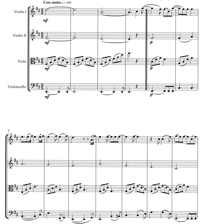 雪人 查尔斯官方原版 弦乐四重奏 总谱+分谱 有试听