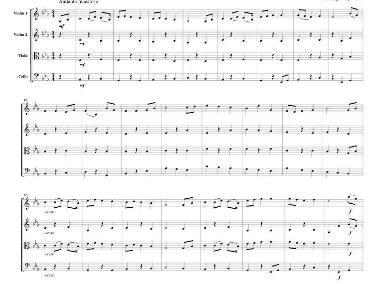 霍尔斯特 木星 CH201官方原版 弦乐四重奏 总谱+分谱 有试听