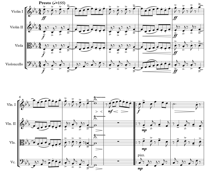 青柠树 托马兹官方原版 弦乐四重奏 总谱+分谱  有试听