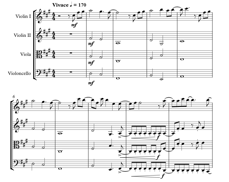 青鸟 道格拉斯官方原版 弦乐四重奏 总谱+分谱 有试听