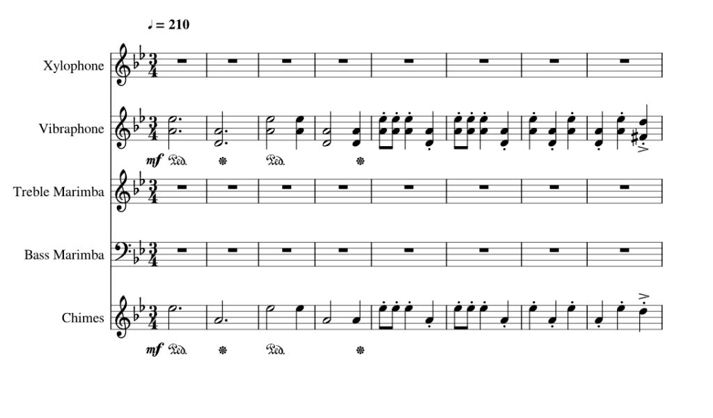 骷髅之舞 打击乐合奏 扎卡里官方原版 总谱+分谱 有试听