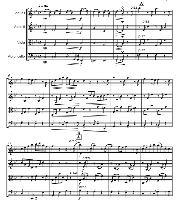 魔女宅急便 弦乐四重奏 总谱+分谱 有试听