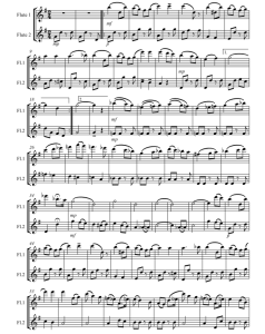 爱的礼赞 长笛二重奏 大卫官方原版 总谱+分谱  有试听  自动发货-云音圈