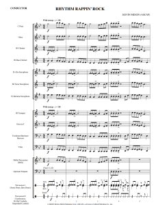 说唱摇滚节奏 Rhythm Rappin Rock  说唱身体打击与管乐 1.5级管乐合奏总谱 分谱 有试听-云音圈