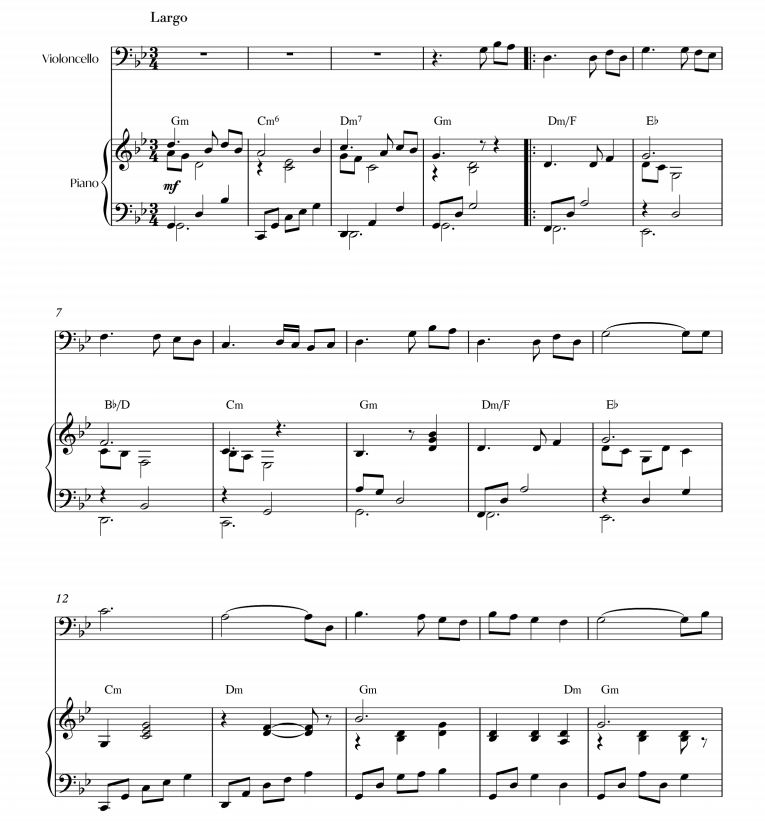 A Time For Us 大提琴钢琴 桑托斯官方原版 总谱  有试听 自动发货