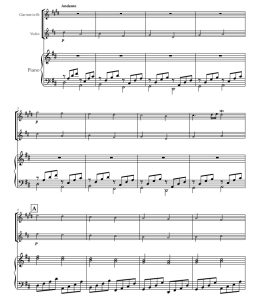 D大调卡农 小提琴单簧管钢琴 卡登扎官方原版 总谱+分谱 有试听 自动发货-云音圈