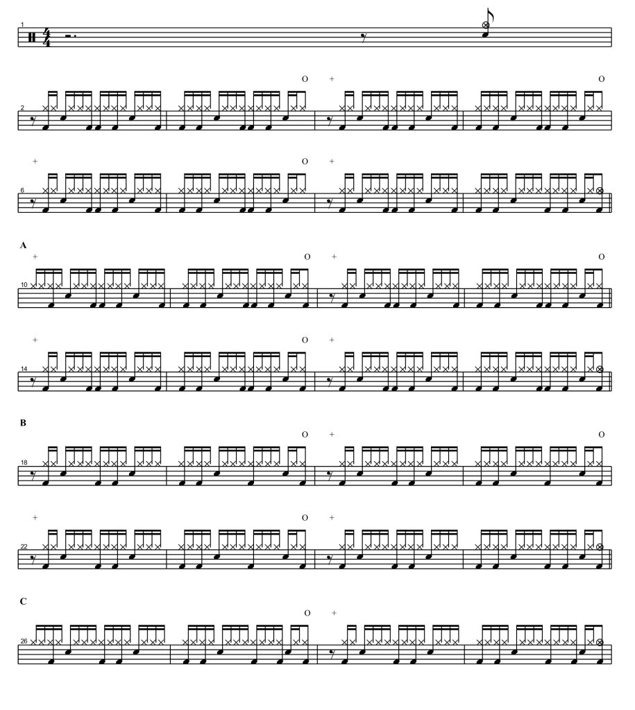 犯罪高手 Smooth Criminal 架子鼓独奏 官方原版  自动发货