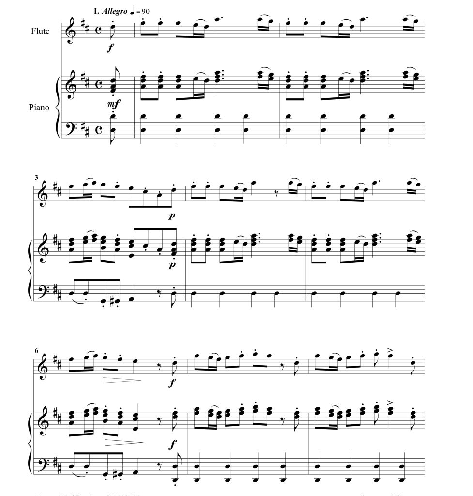 维瓦尔第 四季之春 长笛与钢琴 詹姆斯官方原版 总谱+分谱  有试听  自动发货