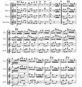 雀鸟 Tico Tico 长笛四重奏 乔治林官方原版 总谱+分谱  有试听  自动发货-云音圈