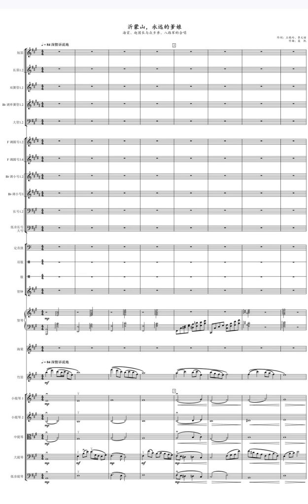 图片[2]-沂蒙山,永远的爹娘 歌剧《沂蒙山》选曲 声乐与管弦乐总谱+分谱