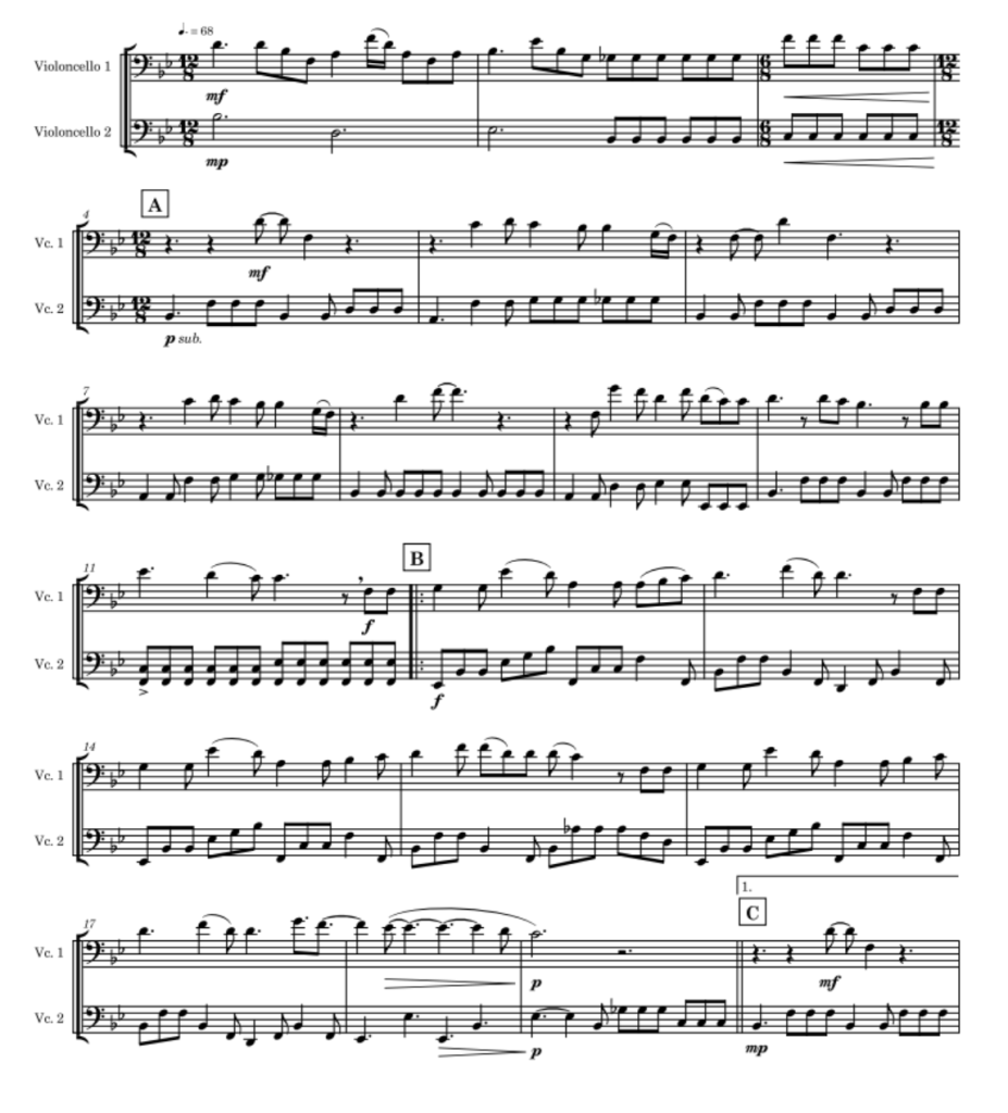 直到我找到你 大提琴二重奏 斯佩克官方原版 总谱+分谱  有试听  自动发货