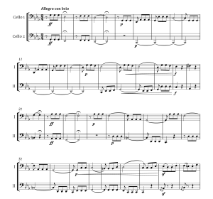 贝多芬 命运  第五交响曲 大提琴二重奏 安德官方原版 总谱+分谱  有试听  自动发货-云音圈