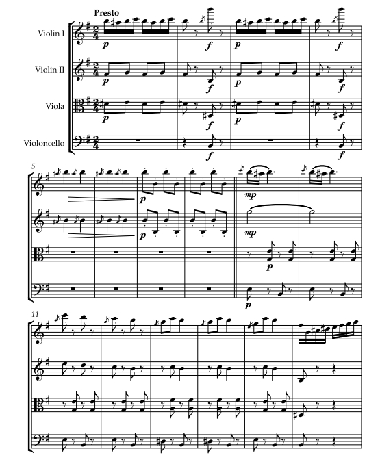 匈牙利万岁 弦乐四重奏 亚库博夫改官方原版 总谱+分谱 有试听 自动发货