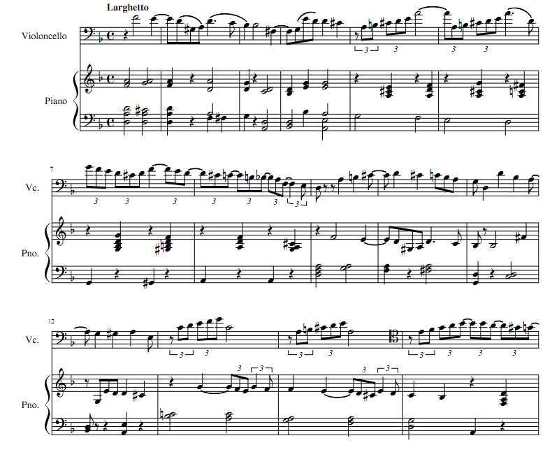 十月 大提琴钢琴 总分谱 有试听 自动发货