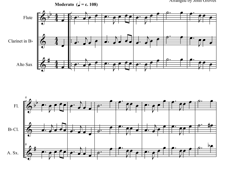 友谊地久天长 长笛单簧管萨克斯 格罗夫斯官方原版 总谱 有试听 自动发货