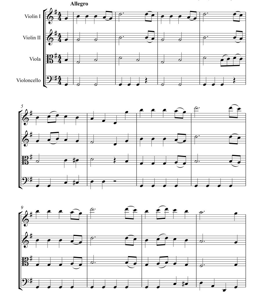 四季之春 简易版 弦乐四重奏  埃伦官方原版  总谱+分谱  有试听  自动发货