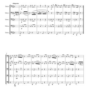 土耳其回旋曲 大号五重奏 安德官方原版 总谱+分谱  有试听  自动发货-云音圈