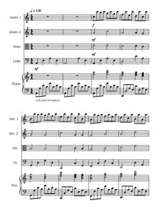 帕萨卡利亚 Passacaglia 弦乐四重奏+钢琴 努内斯官方原版 总谱+分谱 有试听 自动发货-云音圈