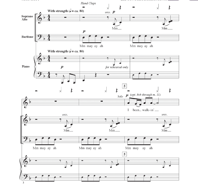 商品为SAB 三声部合唱线谱 挺身而出 Stand Up 赫夫官方原版 混声合唱谱 有试听 自动发货