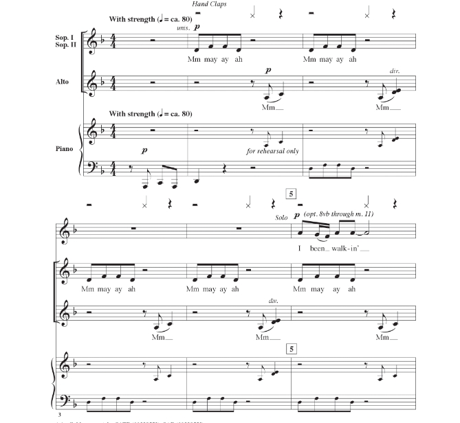 商品为SSA 三声部合唱线谱 挺身而出 Stand Up 赫夫官方原版  童声女声合唱谱 有试听 自动发货