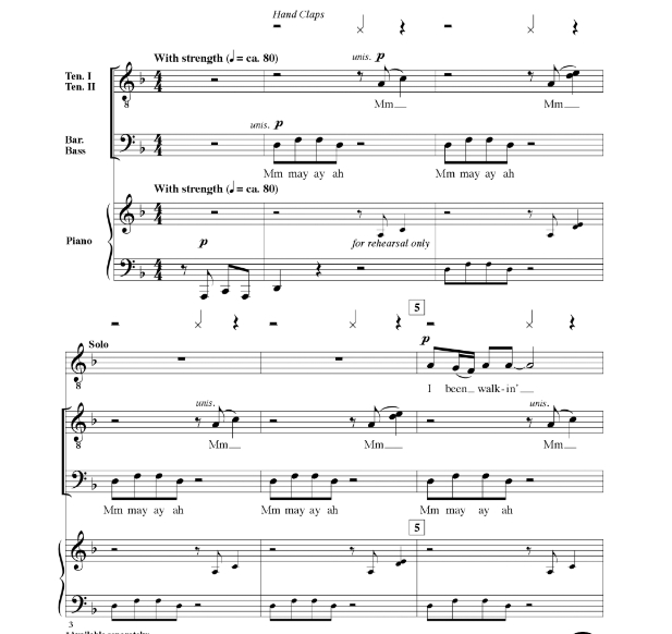 商品为TTBB 四声部合唱线谱 挺身而出 Stand Up 赫夫官方原版 男声合唱谱 有试听 自动发货