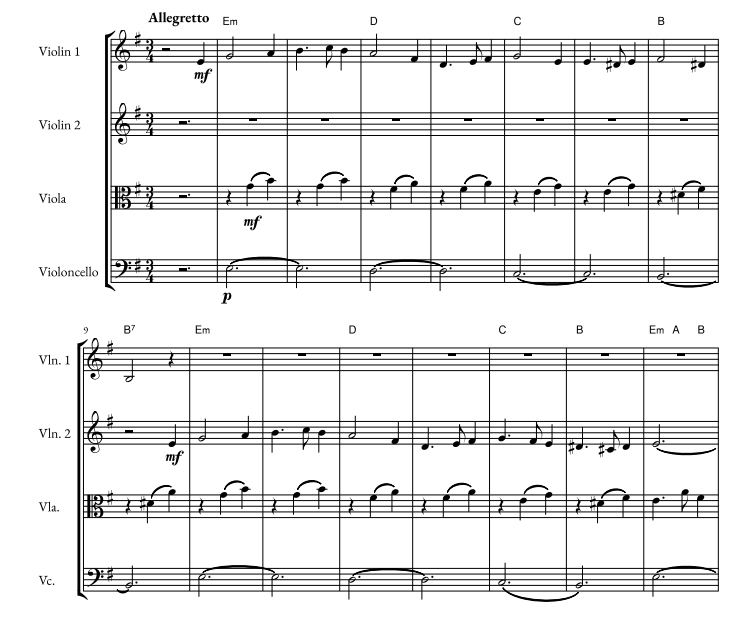 绿袖子 弦乐四重奏 维亚纳官方原版 总谱+分谱 有试听 自动发货