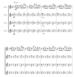 自由探戈 Libertango 长笛四重奏 迭戈官方原版 总谱+分谱  有试听 自动发货-云音圈