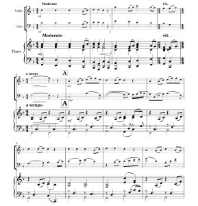 茉莉花 小提琴大提琴钢琴重奏 多伊森改官方原版 总谱+分谱  有试听  自动发货-云音圈