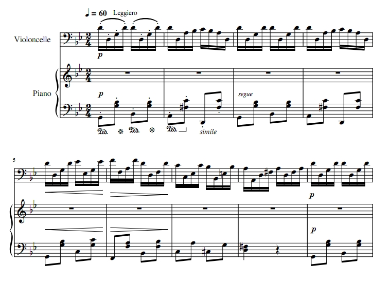 西贝柳斯 Op. 76 no.2 大提琴钢琴 总分谱 有试听 自动发货