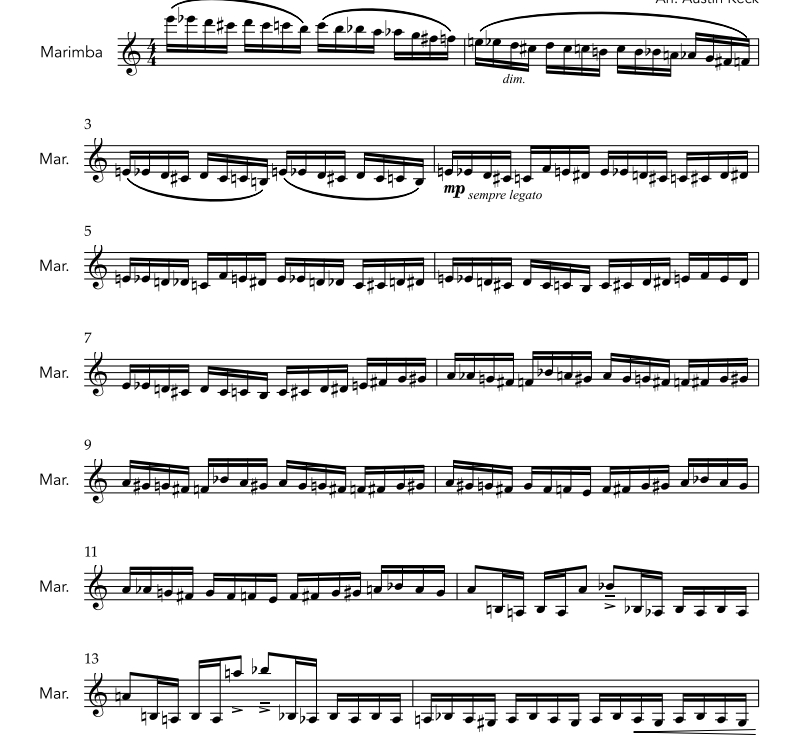 野蜂飞舞 马林巴独奏 奥斯汀凯克官方原版 有试听 自动发货