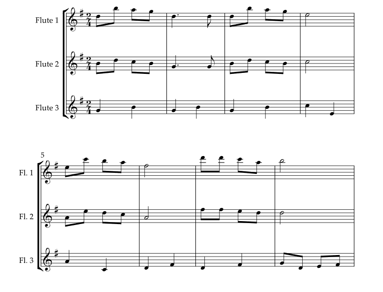 铃儿响叮当 长笛三重奏 法比奥官方原版 总谱  有试听  自动发货