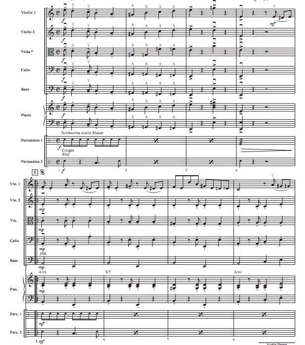 雀鸟  布谷鸟 弦乐+钢琴+打击乐 总分谱 有试听 自动发货