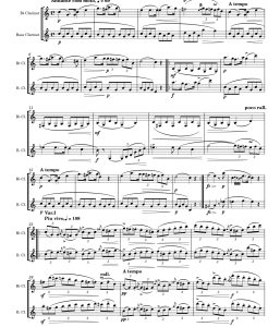 韦伯 变奏曲 Op.33 单簧管二重奏 黄托尼官方原版 总谱+分谱  有试听  自动发货-云音圈
