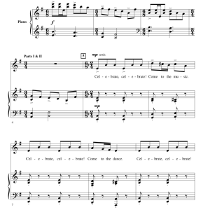 商品为SA二声部合唱线谱 Come To The Music 约瑟夫马丁 有试听-云音圈