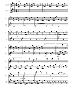 月光奏鸣曲 第一乐章 长笛二重奏 本德雷特官方原版 总谱+分谱  有试听  自动发货-云音圈