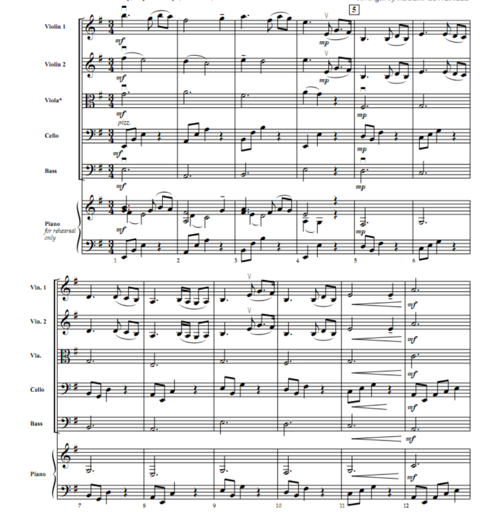A TIME FOR US (Love Theme) 弦乐重奏+钢琴 总谱+分谱  有试听