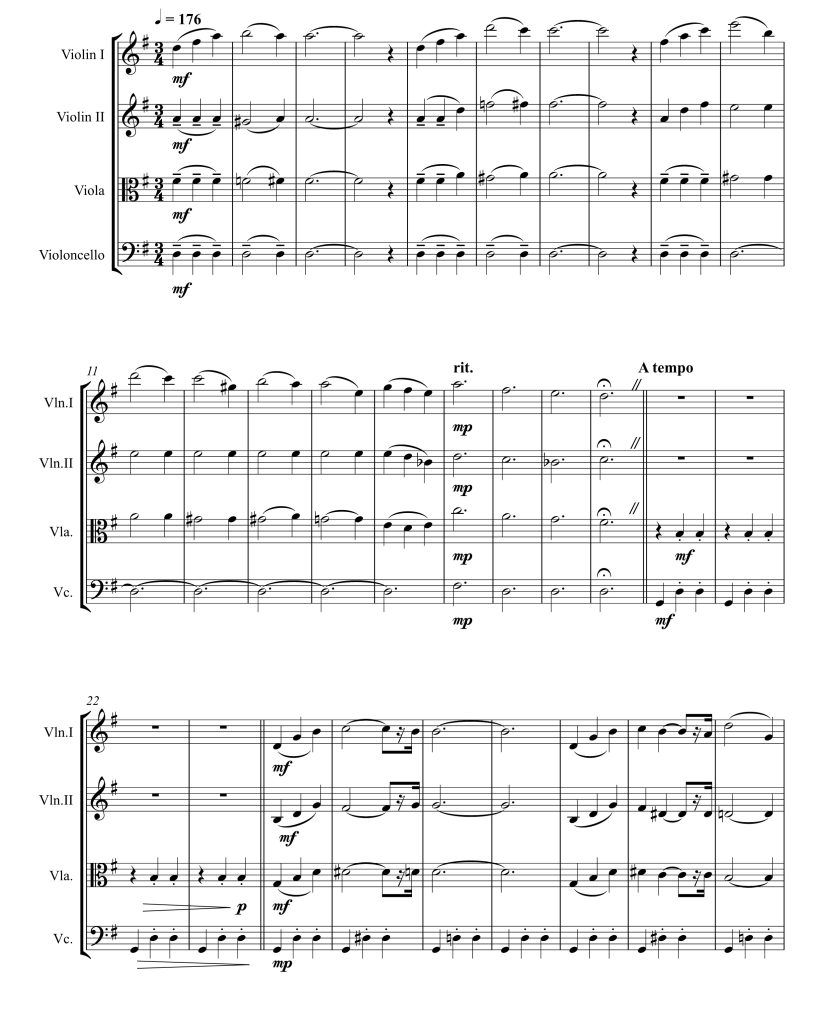 胡桃夹子 花之圆舞曲Dance of the Flowers柴可夫斯基 弦乐四重奏总谱+分谱  有试听
